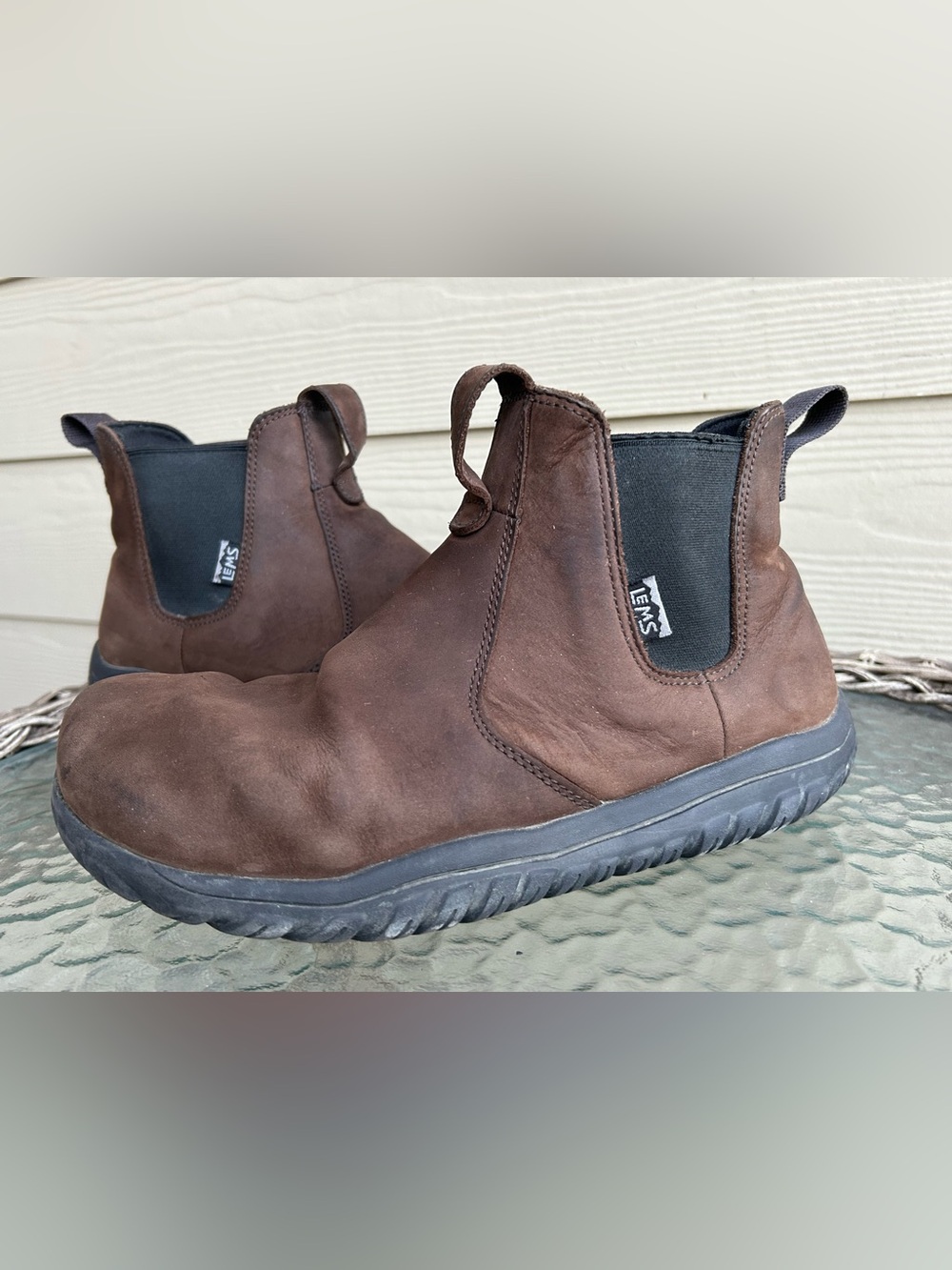 Unisex LEMS (Boulder, Col) Leather Chelsea Minimalist Barefoot Boots M 9 W 10.5